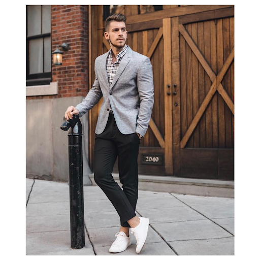 dress pants with sneakers